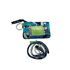 Vera Bradley Womens Zip ID Case & Lanyard Camofloral Key Ring & ID Clip 3294